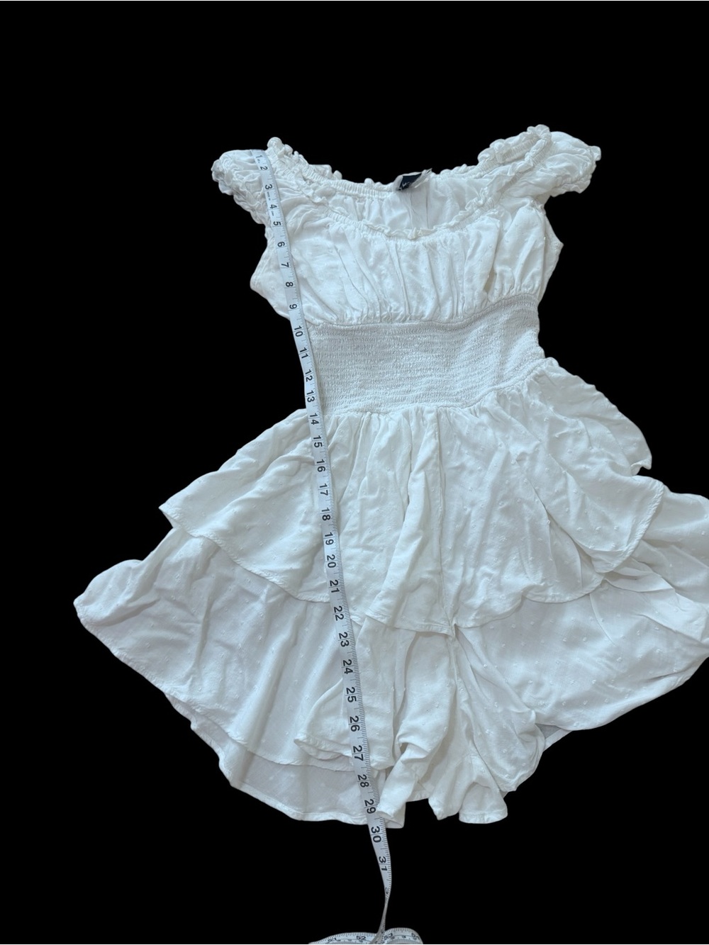Princess Polly White Off-Shoulder Ruffle Romper - Picture 3 of 8